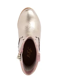 Little Kid Girls Rosette Western Boots