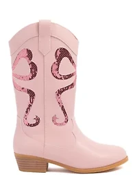Baysie Sequin Bow Western Boots