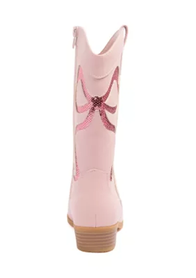 Baysie Sequin Bow Western Boots