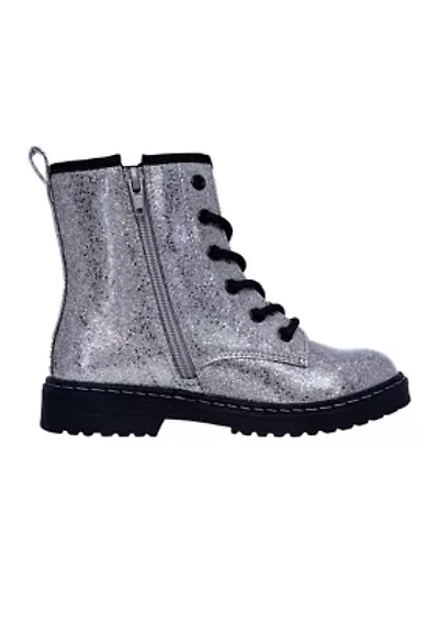 Youth Girls Chloe Shimmer Combat Boots