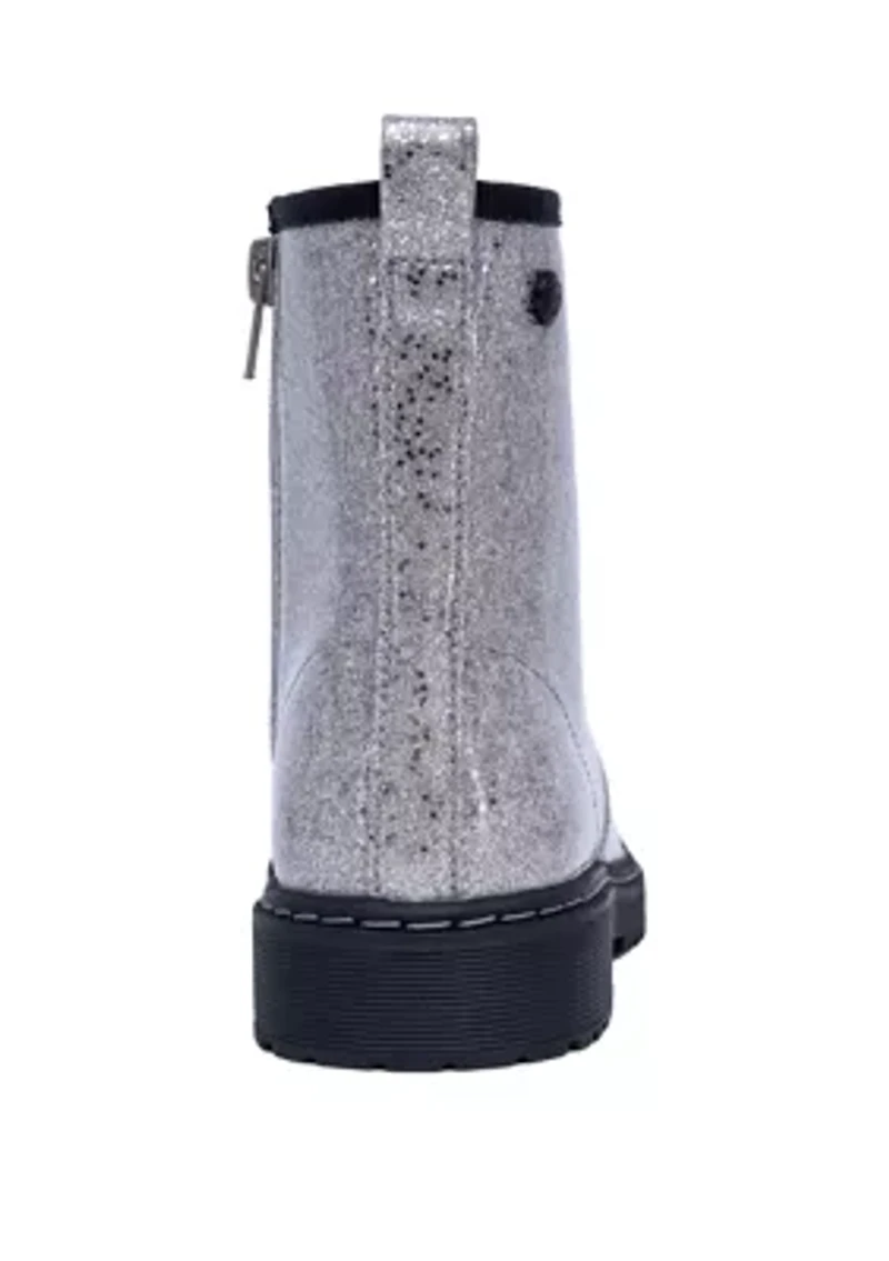 Youth Girls Chloe Shimmer Combat Boots