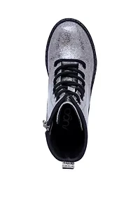 Youth Girls Chloe Shimmer Combat Boots