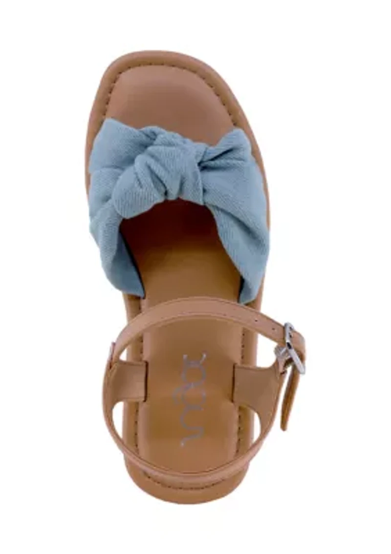 Youth Girls Minty Chambray Twist Sandals