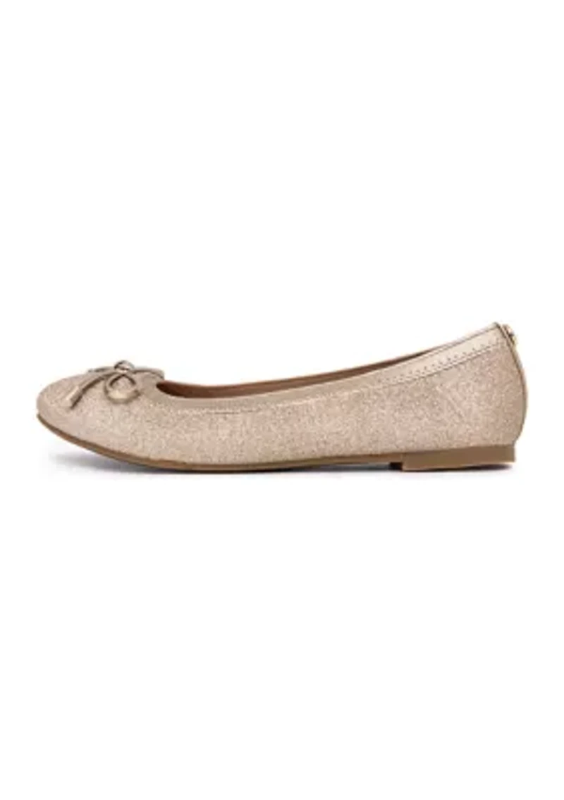Youth Girls Mylah Glitter Bow Ballet Slippers