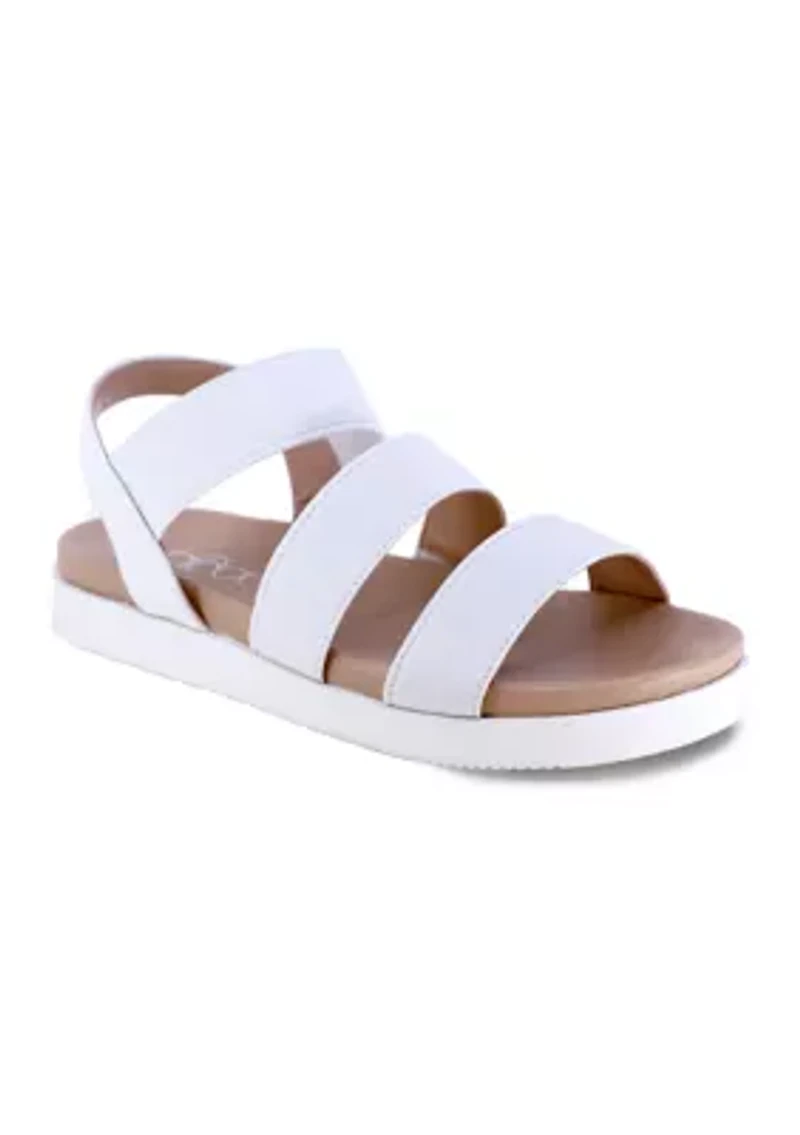 Youth Girls Puff Pastry Stretch Flatform Sandals