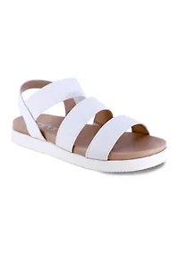 Youth Girls Puff Pastry Stretch Flatform Sandals