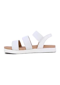 Youth Girls Puff Pastry Stretch Flatform Sandals