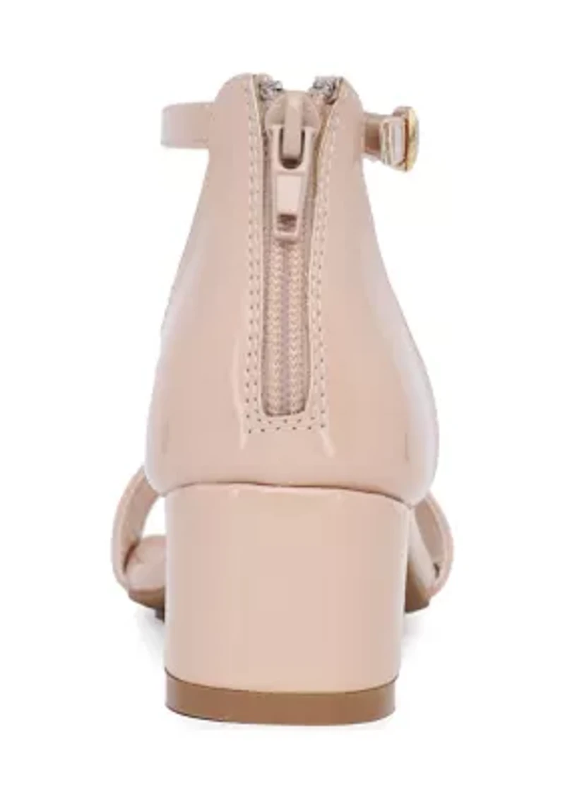 Youth Girls Sweet Patent Dress Heeled Sandals