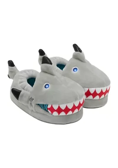 Toddler Boys Lighted Shark Slippers