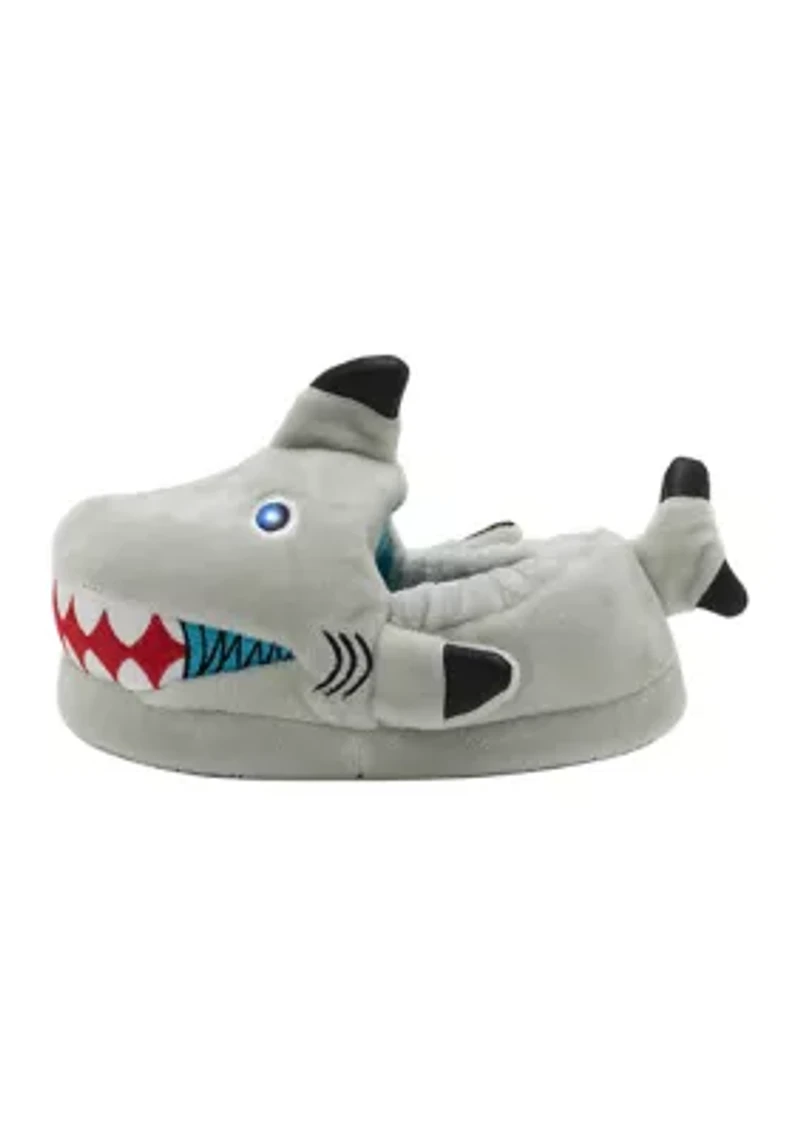 Toddler Boys Lighted Shark Slippers