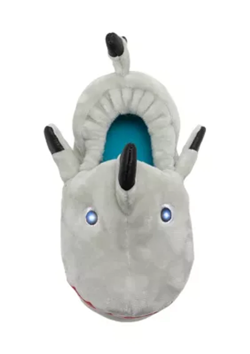 Toddler Boys Lighted Shark Slippers