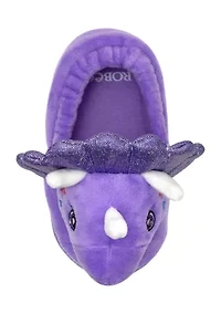Little Kid Girls Triceratop Lighted Slippers