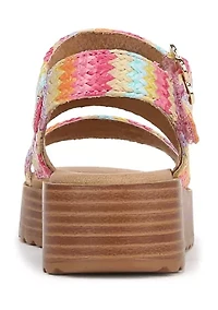 Big Kid Girls Journey Multi Raffia Sandals