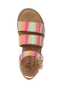 Big Kid Girls Journey Multi Raffia Sandals
