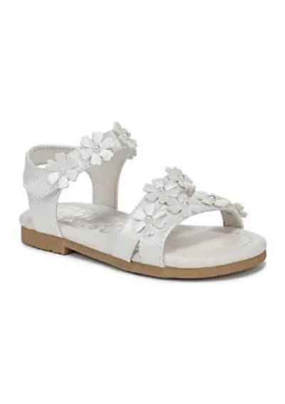 Little Kid Girls Pearlized Floral Sandals
