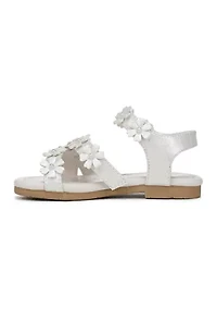 Little Kid Girls Pearlized Floral Sandals