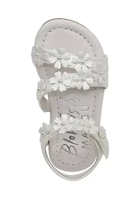 Little Kid Girls Pearlized Floral Sandals