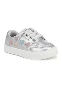 Little Kid Girls Silber Aurora Heart Sneakers