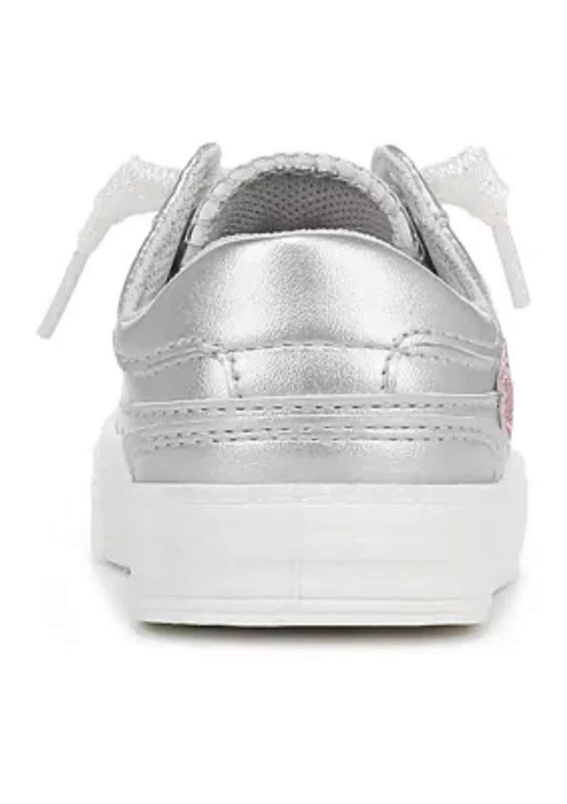 Little Kid Girls Silber Aurora Heart Sneakers