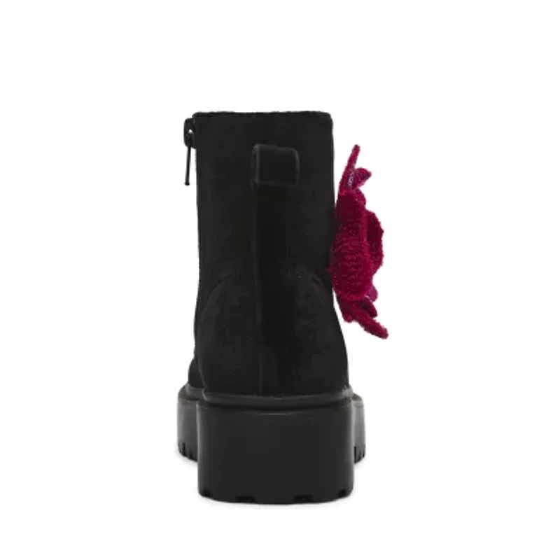 Piper Velvet Flower Combat Boot