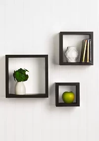 Espresso Square Cubes Set of 3