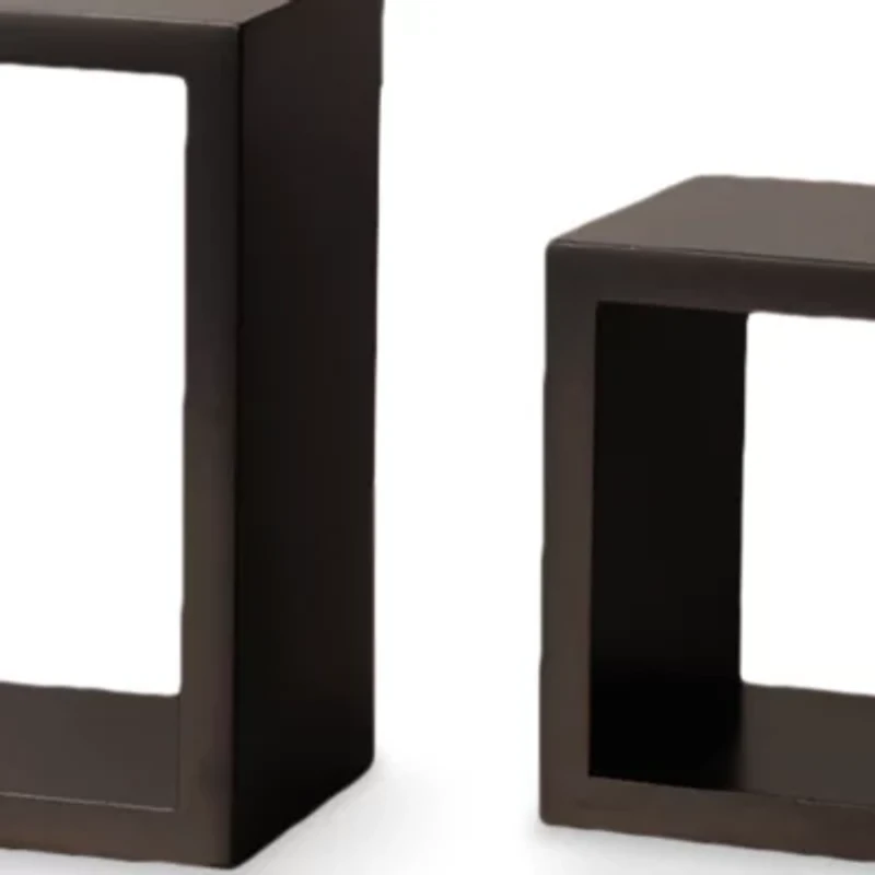 Espresso Square Cubes Set of 3