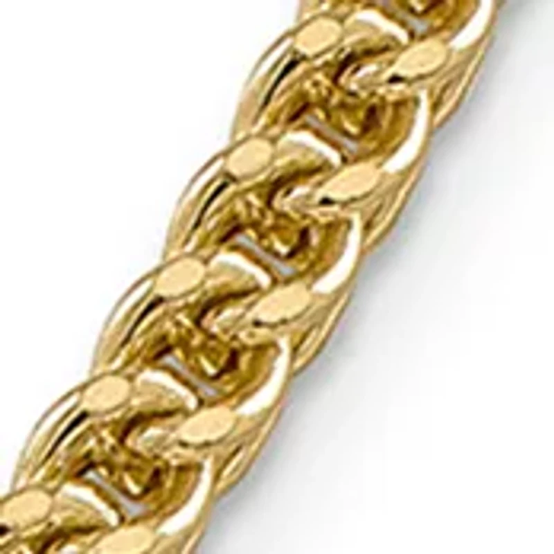 Men's 14K Yellow Gold Millimeter Semi Solid Franco Chain Necklace
