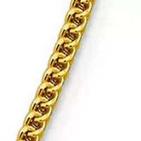 Mens 14K Yellow Gold 2.2 Millimeter Semi Solid Franco Chain Necklace