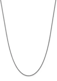 Mens 14K Gold Millimeter Semi Solid 3-Wire Wheat Chain Necklace