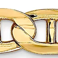 Men's 14K Yellow Gold 4.5 Millimeter Concave Anchor Chain Bracelet
