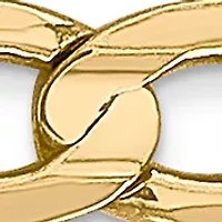 Mens 14K Yellow Gold 5.25 Millimeter Lobster Clasp Chain Bracelet