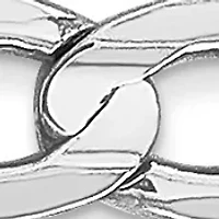 Mens 14K White Gold 5.25 Millimeter Concave Anchor Chain Necklace