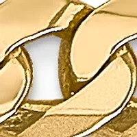 Men's 14K Yellow Gold 4.75 Millimeter Beveled Curb Chain Bracelet