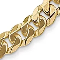 Men's 14K Yellow Gold Millimeter Beveled Curb Chain Necklace