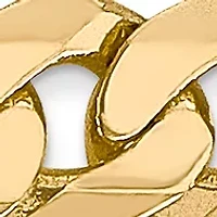 Men's 14K Yellow Gold 7.25 Millimeter Beveled Curb Chain Bracelet