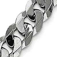Men's 14K Gold Millimeter Beveled Curb Chain Bracelet