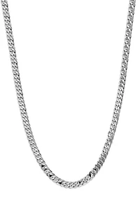 Men's 14K Gold Millimeter Beveled Curb Chain Bracelet