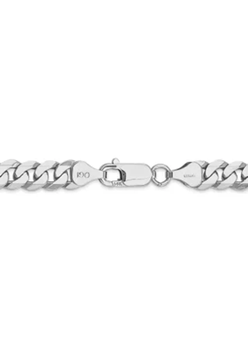 Men's 14K Gold Millimeter Beveled Curb Chain Bracelet