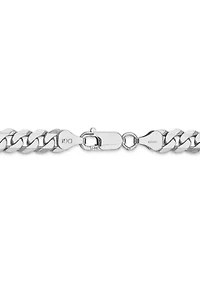 Men's 14K Gold Millimeter Beveled Curb Chain Bracelet