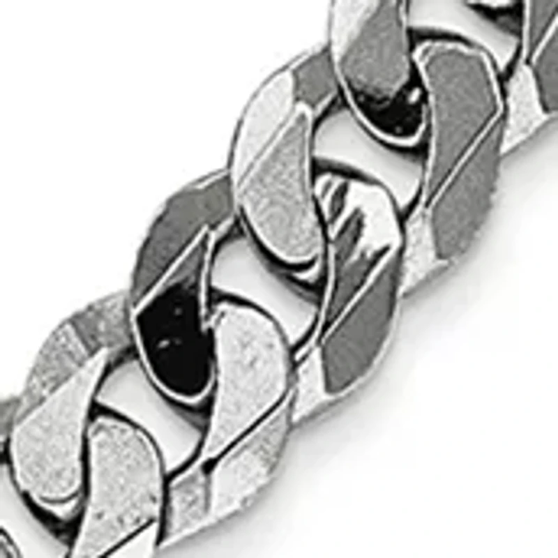 Men's 14K Gold Millimeter Beveled Curb Chain Necklace