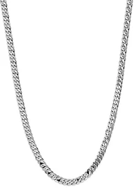 Men's 14K Gold Millimeter Beveled Curb Chain Necklace
