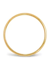 Women's 14K Yellow Gold Millimeter Lightweight Half Round Band