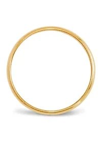 Women's 14K Yellow Gold Millimeter Lightweight Half Round Band