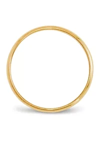 Women's 14K Yellow Gold 3 Millimeter Lightweight Half Round Band