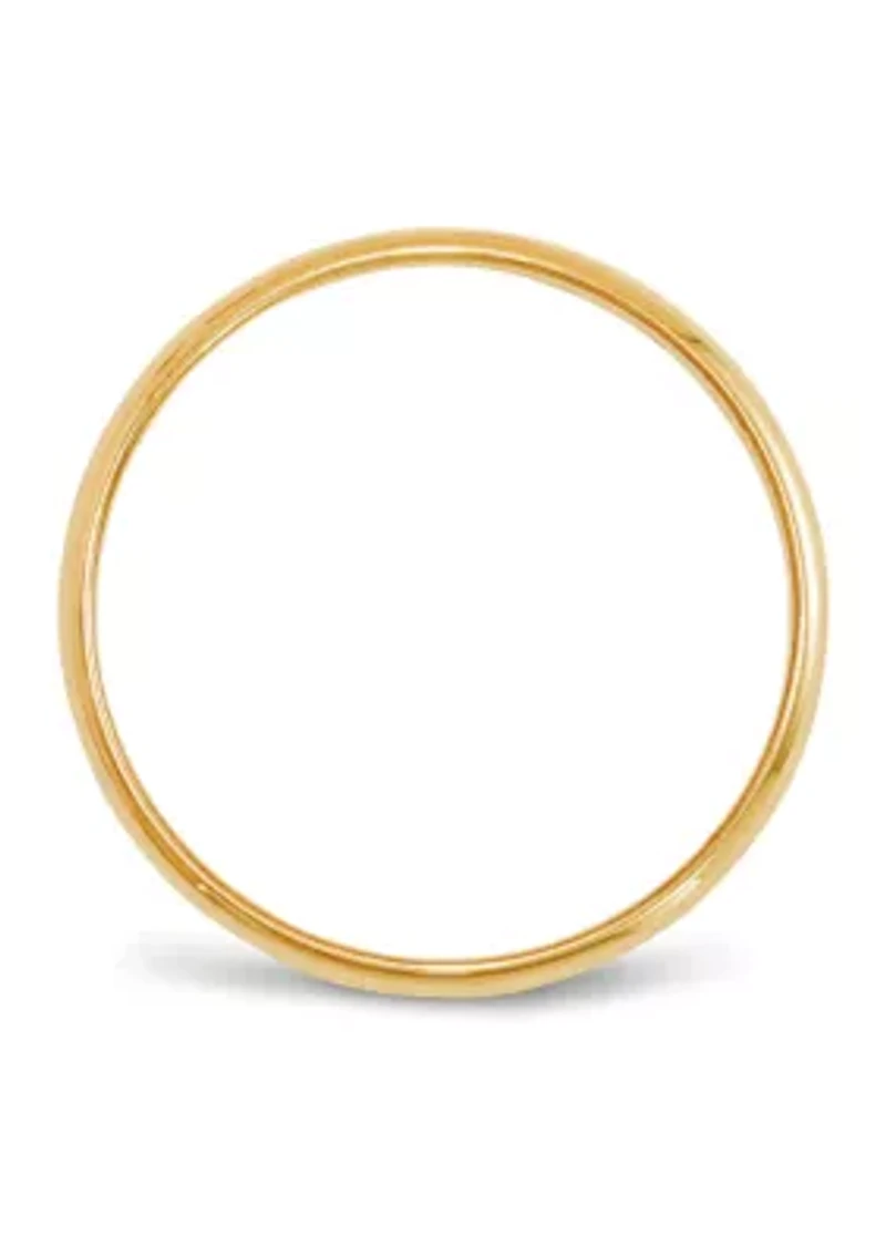 Women's 14K Yellow Gold 5 Millimeter Lightweight Half Round Band