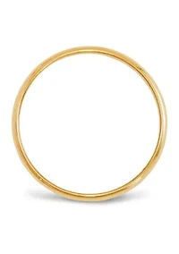Women's 14K Yellow Gold 5 Millimeter Lightweight Half Round Band