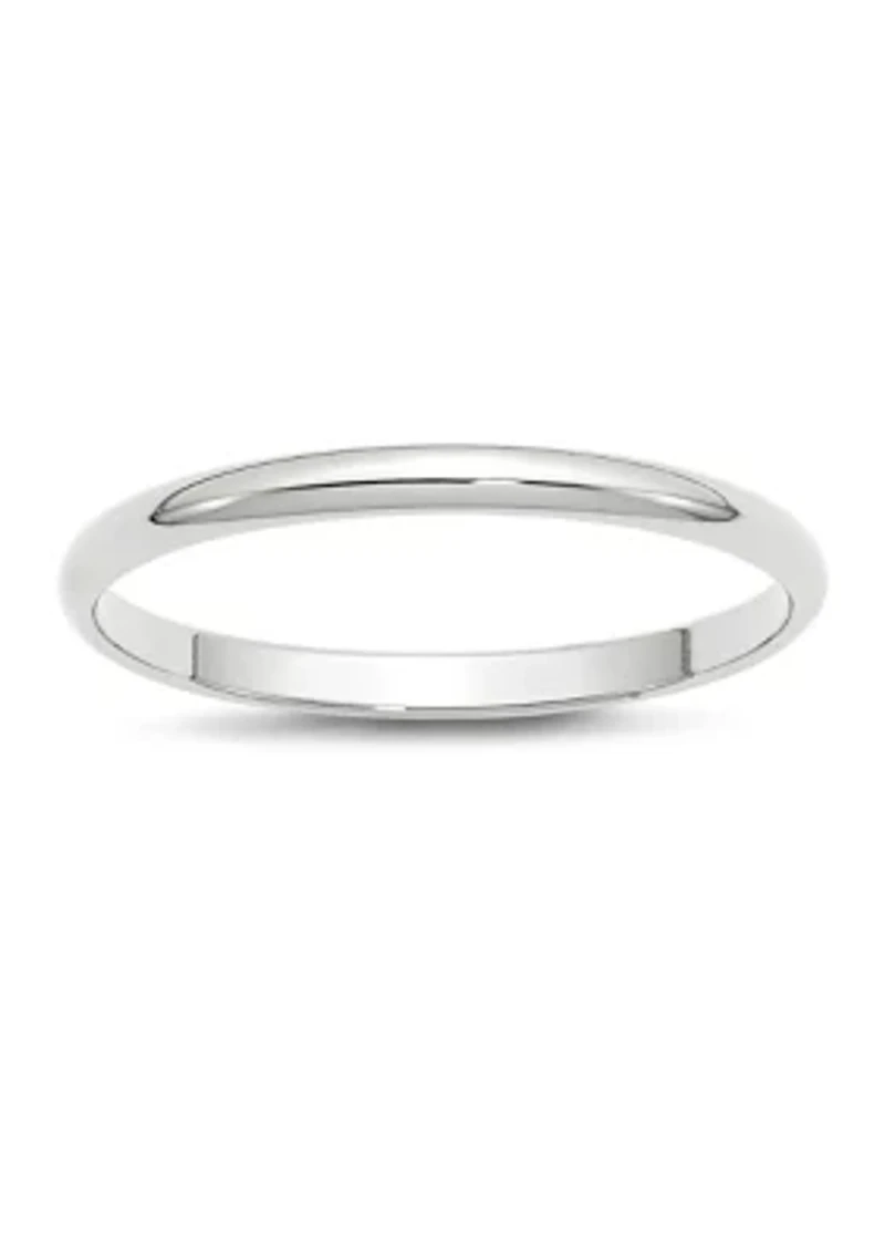 Women's 14K Gold Millimeter Lightweight Half Round Band