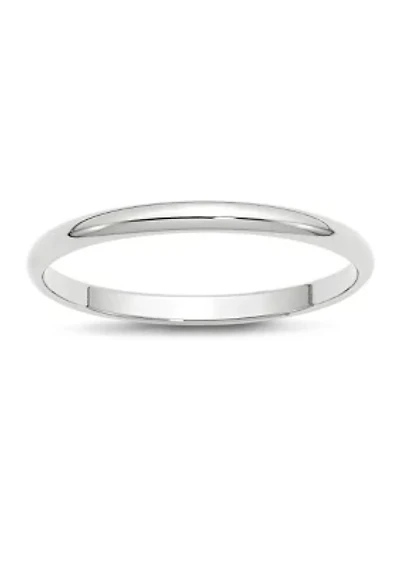 Women's 14K Gold Millimeter Lightweight Half Round Band