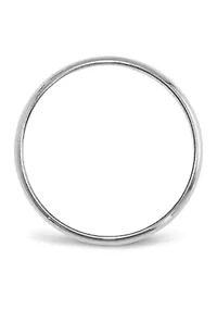 Women's 14K White Gold Millimeter Lightweight Half Round Band