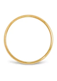 Men's 14K Yellow Gold Millimeter Lightweight Half Round Band